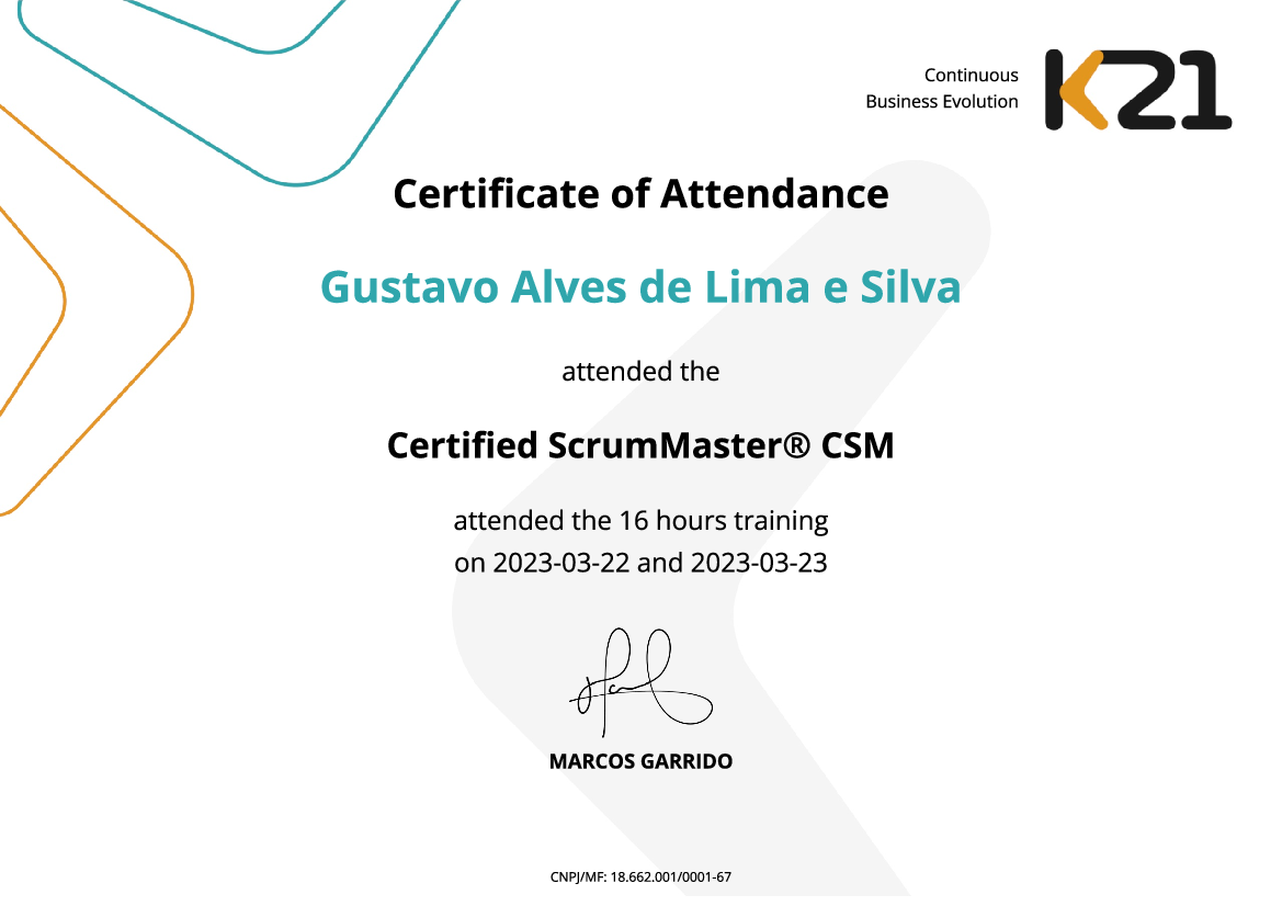 Certificado K21